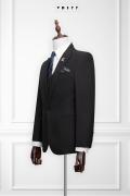377 Bộ Vest Đen 1 Nút Cổ Vengoc #2